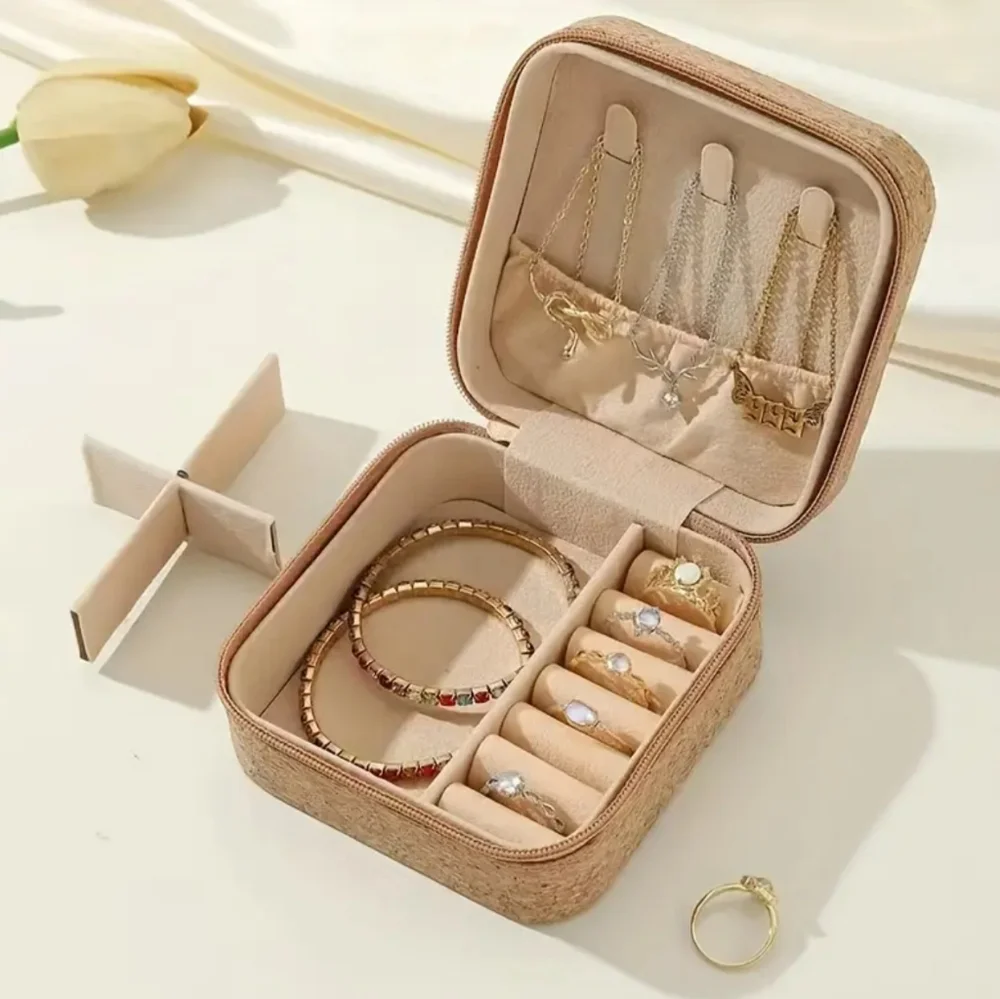 - Customized Geometric Mini Travel Jewelry Box
